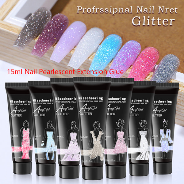 15 ml Pearlescent Nail Extension UV Color Finger Gel Art Nail Ex 7