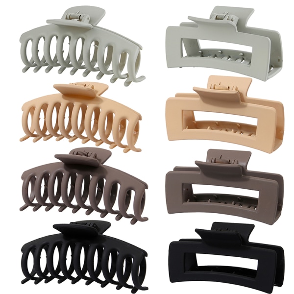 Enfärgad Frosted Grip Hair Claw Clip 11cm hästsvans klor Bat A6