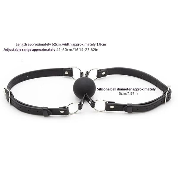 Dobbelt silikonmunnknebel Bondage-begrensninger Spill Rollespill