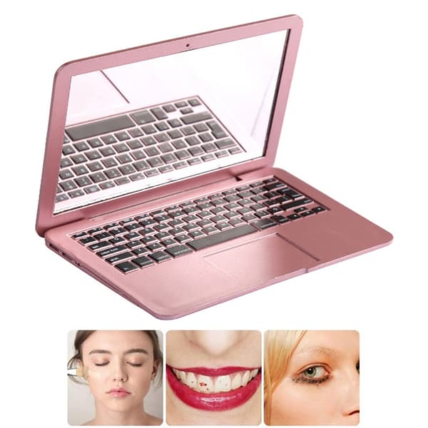 Mini Makeup Mirror Notebook bok Silver White Cosmetic Mirror D Rose Gold