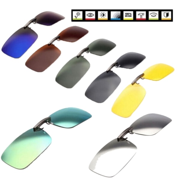 Polariserte Clip On Driving Briller Solbriller Day Vision UV400 L 3