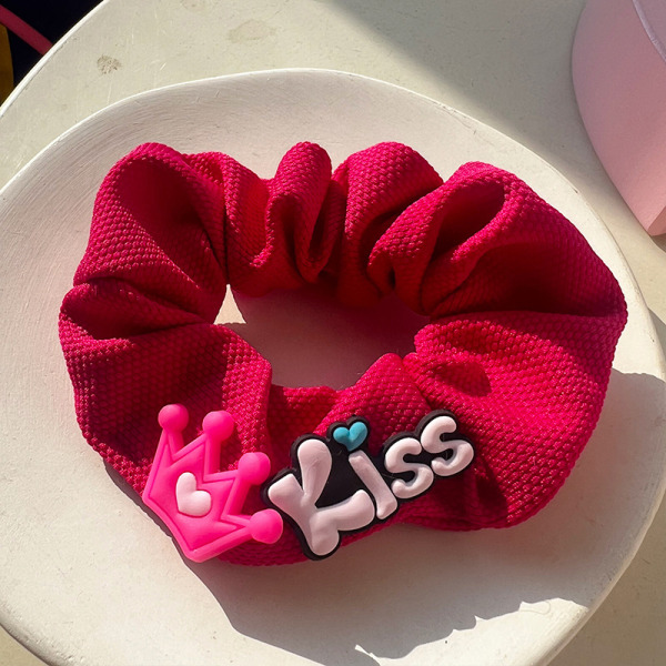 Y2k Sweet e Barbie Hair Scrunchies Princess Bowknot Hair Rope H A4