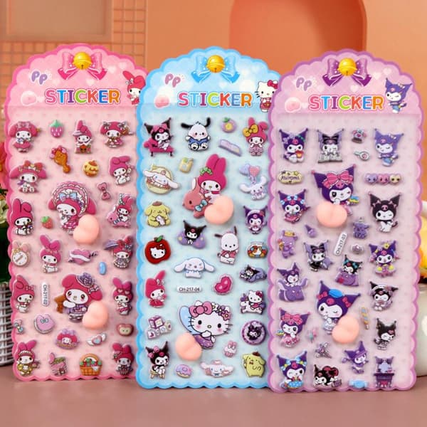 1 kpl e sarjakuva Kitty Puffy Butt 3D-kohotarrat dekompressioon A1