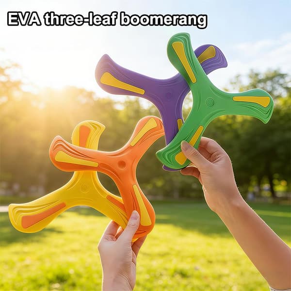 Lysende Boomerang Returpil Trebladet Håndkast Spinner Indendørs A2