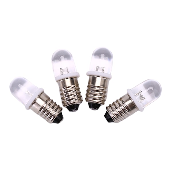 5 stk E10 Led Pære DC 3V 4,5V Instrument Pære Indikator Pære white DC3V