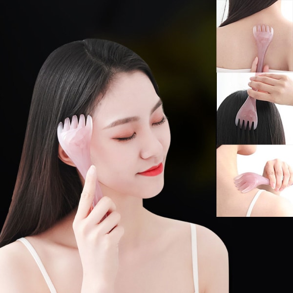 Harpiks bivoks hoved massage kam massager Gua Sha Stick Green