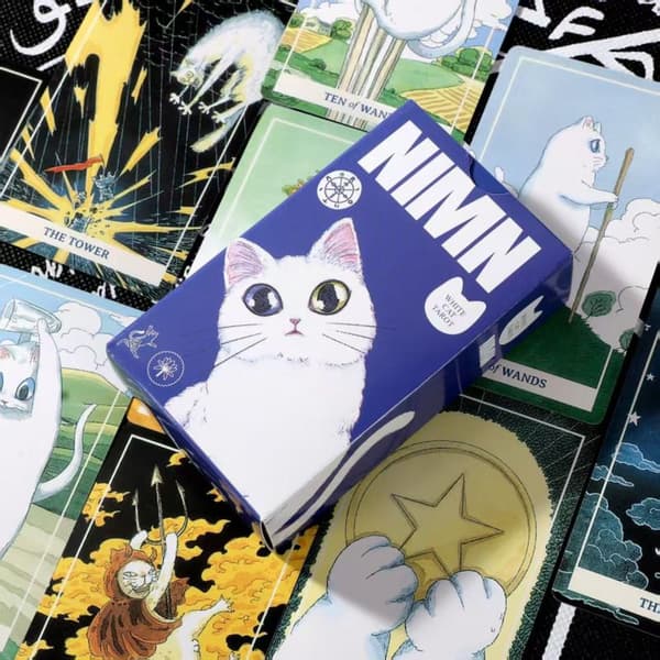 78 stk. White Cat Deck komplett sett NIMN-kort spådomsspill for A2