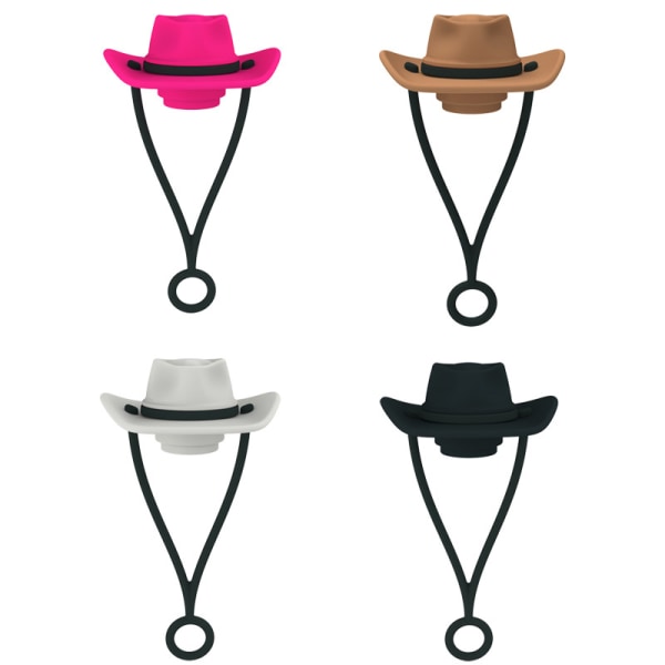 Silikon cowboyhatt cap e hatt form strå topper Återanvändbar A6