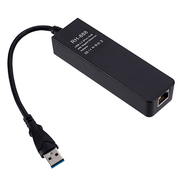 3-porte USB 3.0 Gigabit Ethernet Lan RJ45 netværksadapterhub