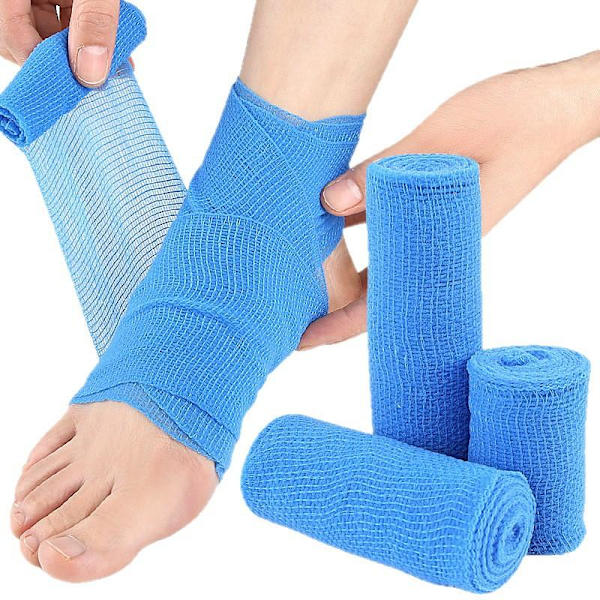 Elastisk Bandage Gasbinda Andningsbar Kompression Rullad Sträck B2