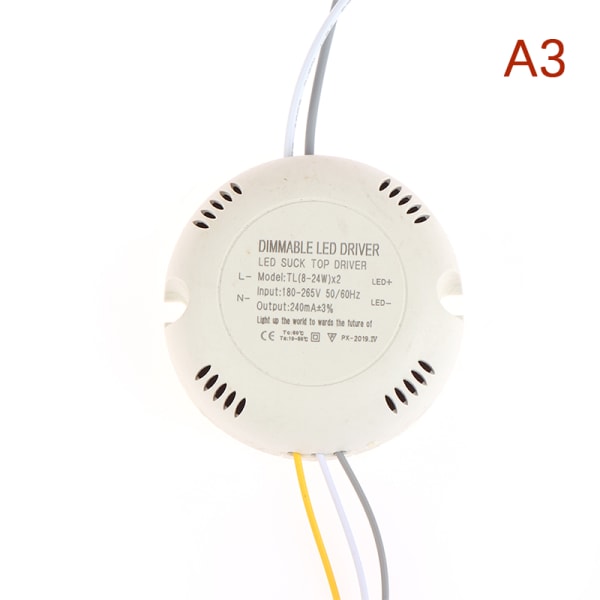 LED Driver ljus Tak Power belysning AC176-265V 8 to 24W 2color