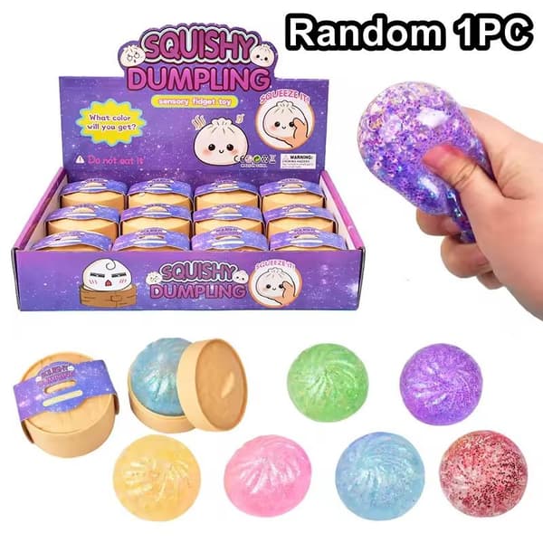 Glitter Mochi: Realistisk Dampbolle Stressavlastning A1 Random 1PC