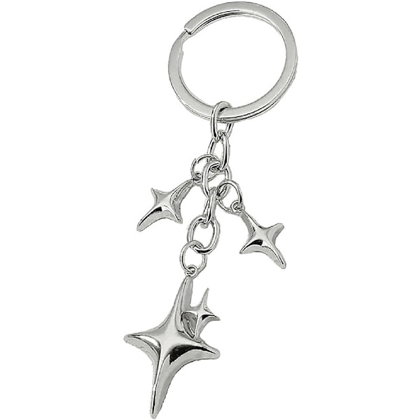 Y2K nøkkelringer Star Moon Metal Nøkkelringer For Kvinner Menn Gift Hand C