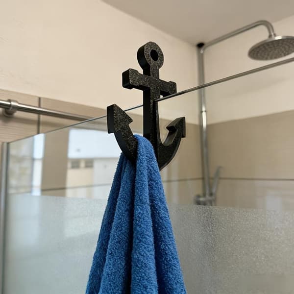 Ankerformet baderomskrok Black