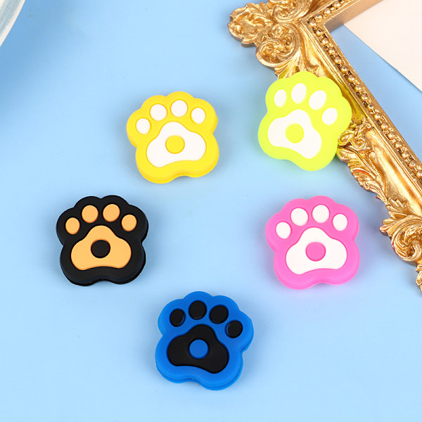 1 stk Cat Paw Shape Tennisracket Vibrasjonsdempere Silikon A Fluorescence green
