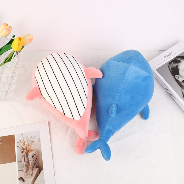 35CM Whale plysj leketøy myk plysj utstoppet delfin dukkepute Pi Blue