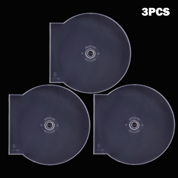 1/3 kpl läpinäkyvä muovinen yksiosainen pyöreä case CD- case 3PCS