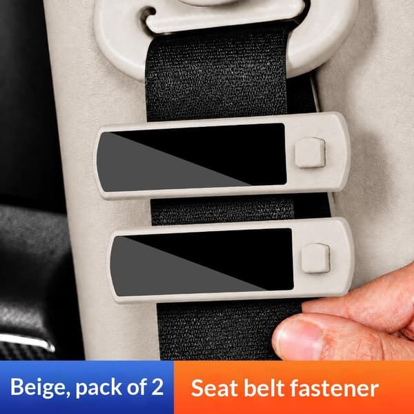 Justerbar bilbeltestopper ABS-tekstur Universal bilbelte Beige