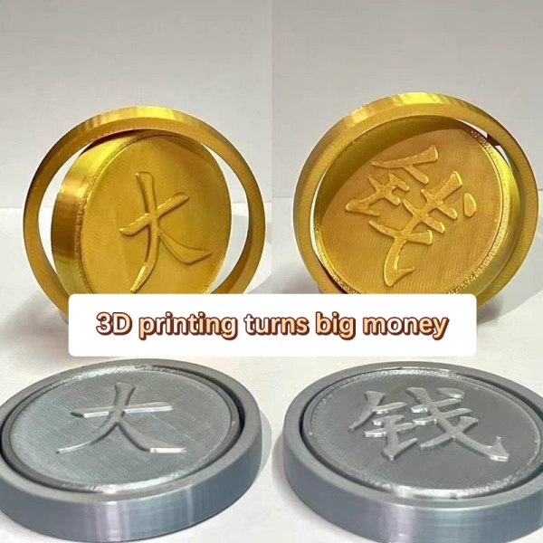 3D-print nytår Tjen store penge Vind store penge Gyro Gold Coi B