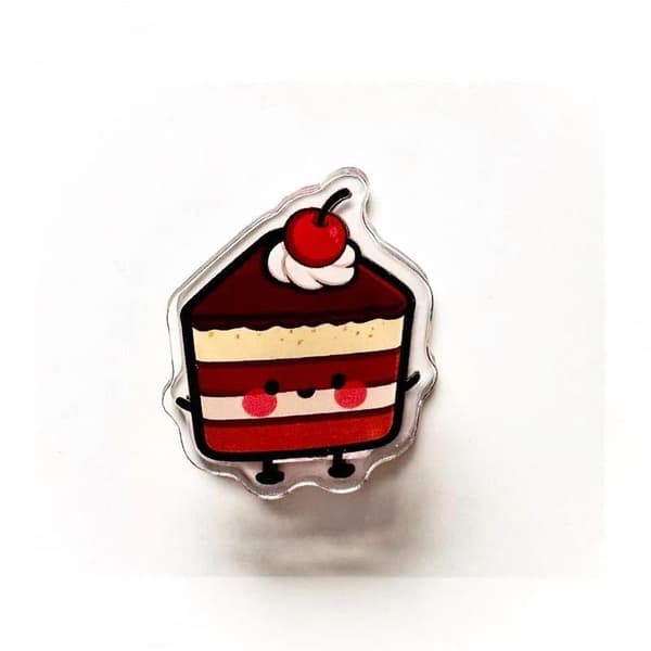 6 st/set Kawaii tecknad dessert akryl gem e Journal D 6pcs set