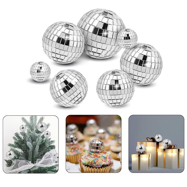 10 stk. Mini Speil Diskokule Scenelys Reflekterende Roterende Bri 3cm