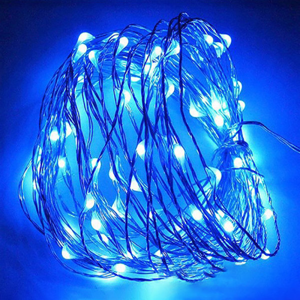 1M 5M 50 LEDS USB String Lights Micro LED Party Christmas Weddi Blue 5m 50 lights USB