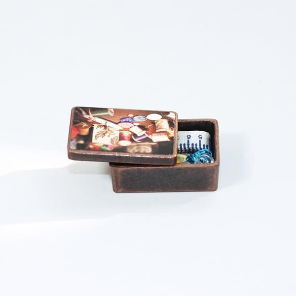 1 sæt miniature legetøj dukkehus mini simulation og trådboks M