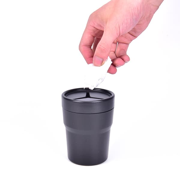 Bil Silikone Multifunktion Mini Pen Tissue Holder Møntboks Tras Black