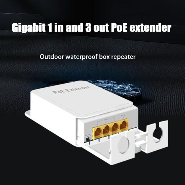 4Portar POE++ Gigabit Extender 1 In 4 Out POE Switch Repeater Wi