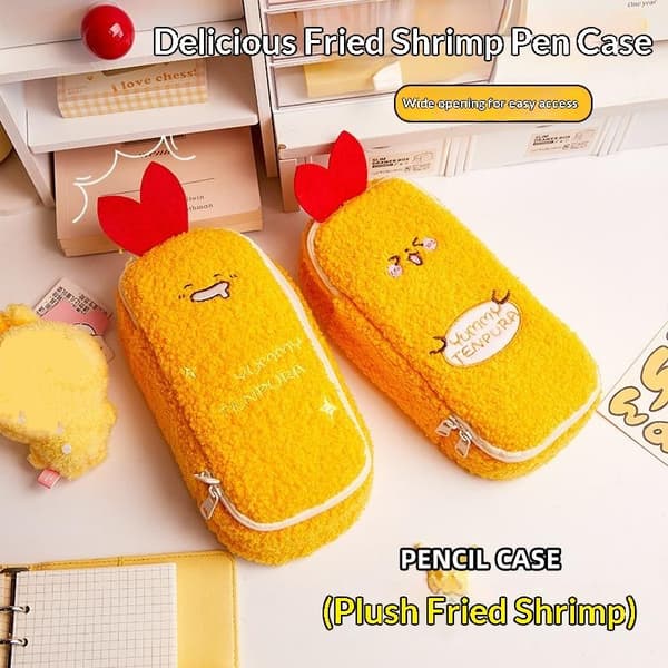 e Tecknad Plysch Pennfodral Kawaii Stor Kapacitet Brevpapper Förvaring A2