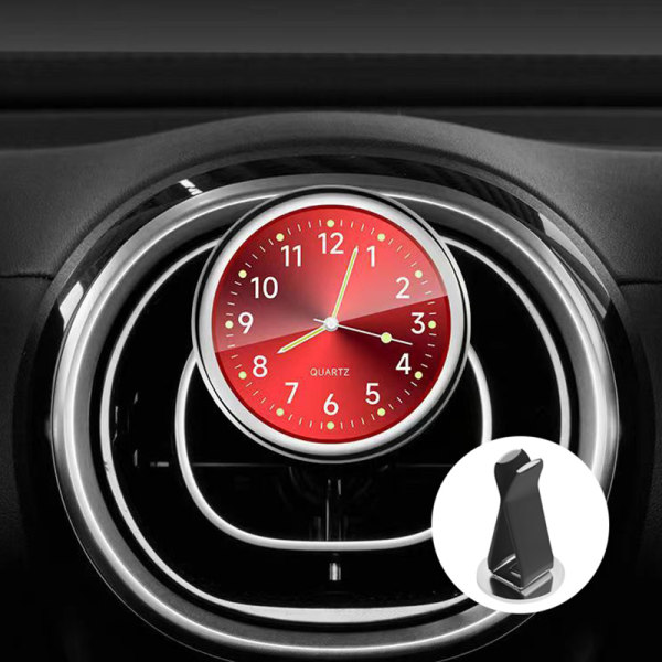 Mini Klokke Bil Kvarts Klokke Mini Elektronisk Klokke Vanntett Bi Red