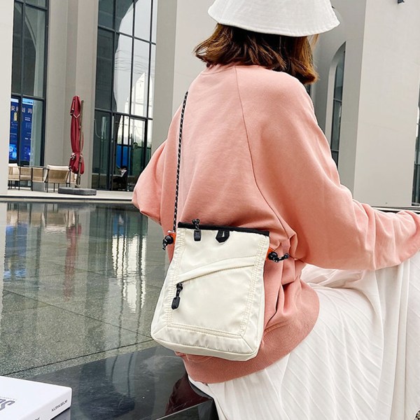 Fashion Small Square Messenger Bag Vattentät resväska White