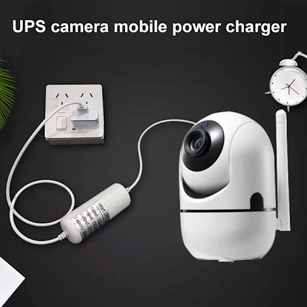 Avbrottsfri power Mini Ups Batteri Backup Monitor St White