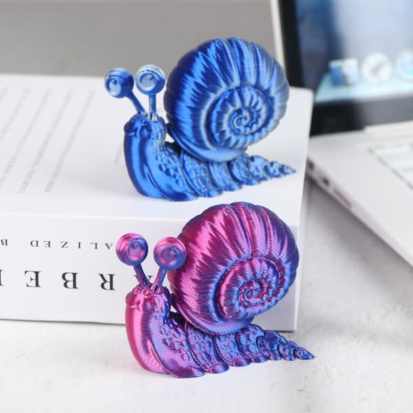 3D-printad simulerad snigelmodell leksak rolig djurskulptur prydnad A3 1Pcs