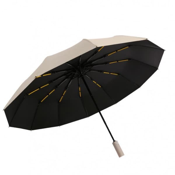 Ensfarget 24-bens stor automatisk paraply UV-beskyttelse sol A3