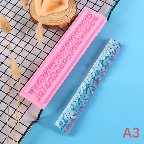 Long Strip Lace Silikone Form Bryllupsfondant Kage Border Suga A2