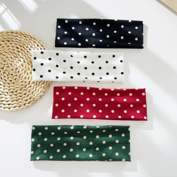 Retro Boho Breeze Wind Dot Stretch Damhårband n Ins Wide A11