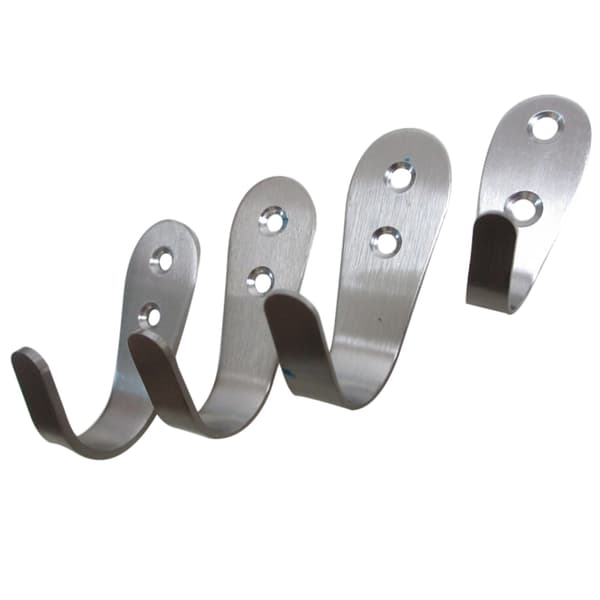 1 stk. dørkrog i rustfrit stål til køkken, skab, tøjstativ, arrangør 3.0cm