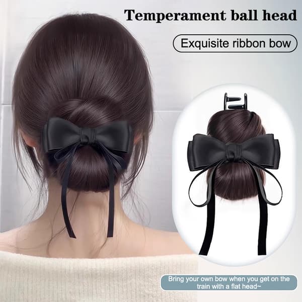 Lav Bun Parykk Hår Clip-In Rotete Bun Hårstykke Rett Hårforlengelse Light brown