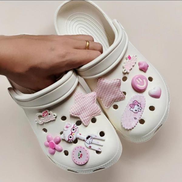 11 st e Smiling Star Fork Hello Kitty skor dekor för sandaler &