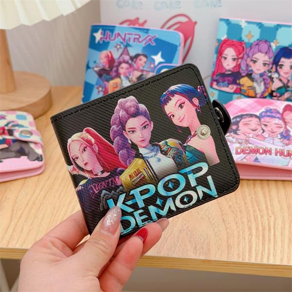 1 st Demon Hunters e-plånbok Kawaii PU-läder myntväskor för kvinnor A2