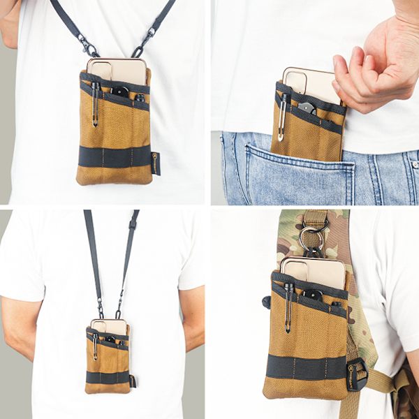 Mini EDC-påse, diverseväska, multifunktionell förvaringsväska Black