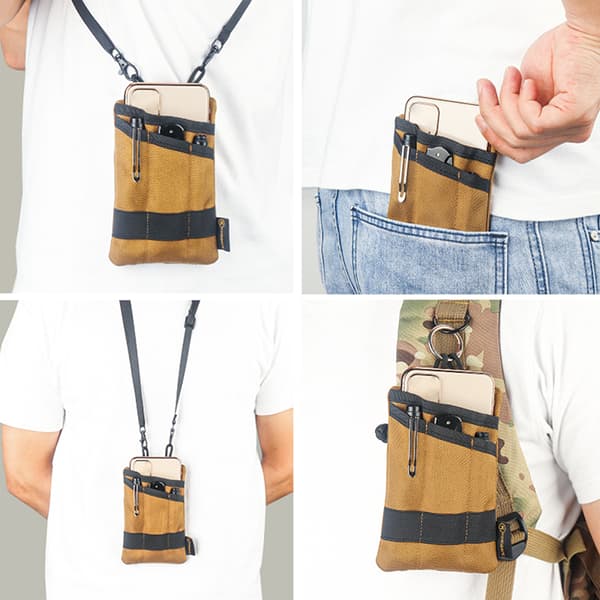 Mini EDC-veske, diverseveske, multifunksjonell oppbevaringsveske Gray