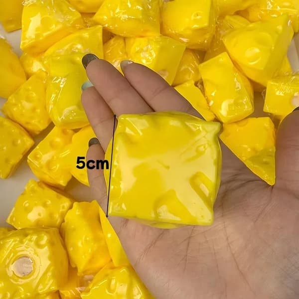 Simulering Ostformet Squishy Leketøy Myk Elastisk For Barn Voksen A1