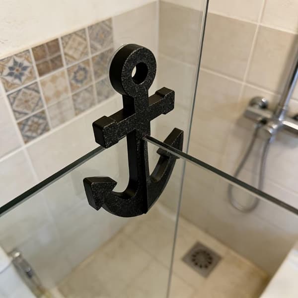 Ankerformet badeværelseskrog Black