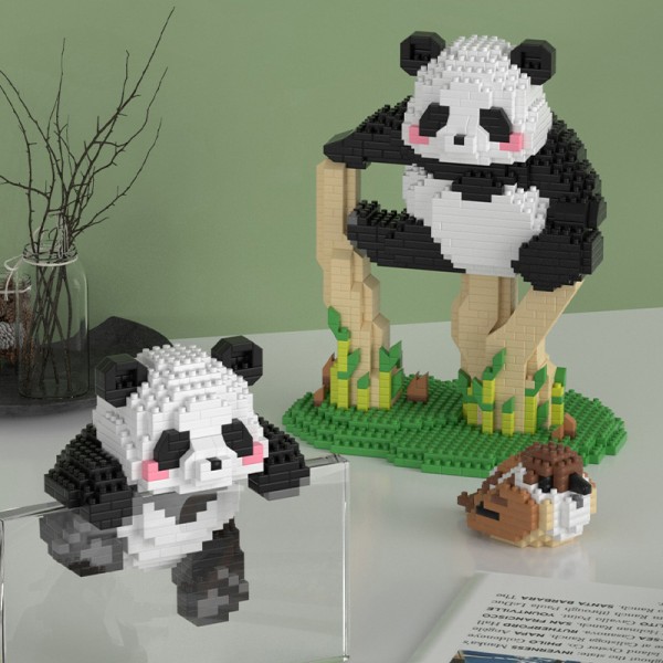 Panda Building Block Kids Toy Opetus mikrorakennuspalikka A3