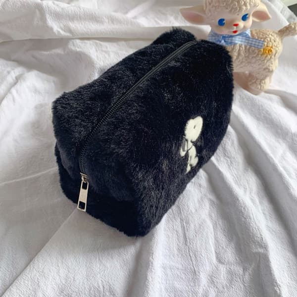 Snoopy Large Capacity Plys kosmetisk opbevaringstaske Dame Makeup O