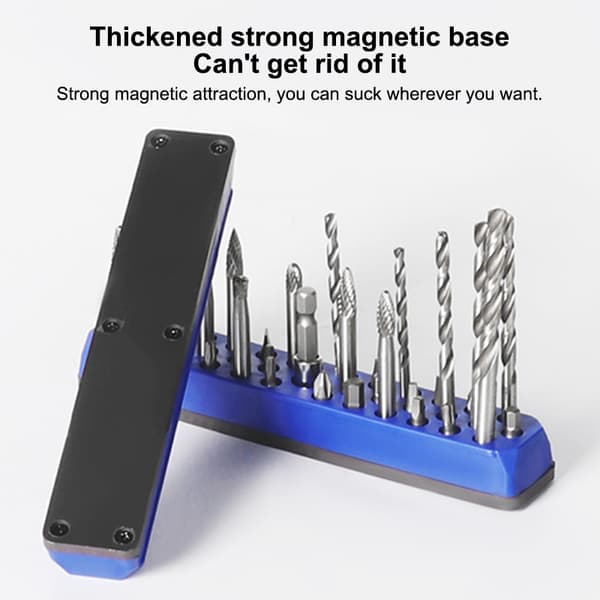 43-hulls magnetisk sekskantbitsholderorganisator for 1/4 tomme bitsoppbevaring Orange