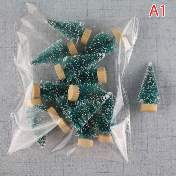 12st Mini julgran Jultomten snödekor för DIY Frost A6