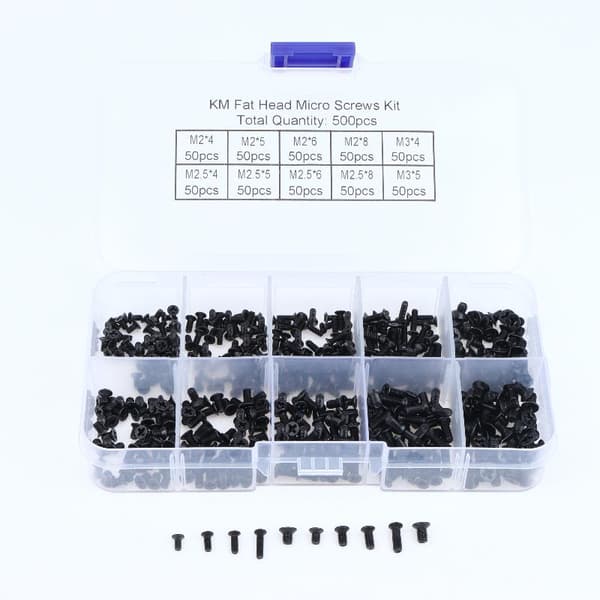 500/600 stk M2 M2.5 M3 karbonstål datamaskin bærbar PC reparasjon 600pcs